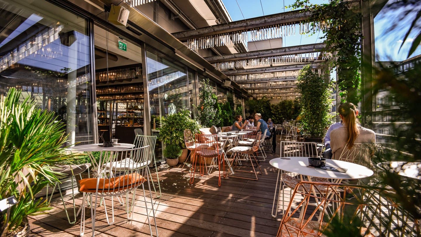 The Hiltl Dachterrasse roof terrace in Zurich