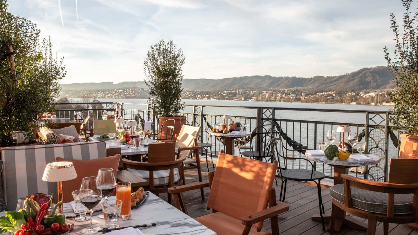 La Muña rooftop terrace at La Réserve Eden au Lac Zurich