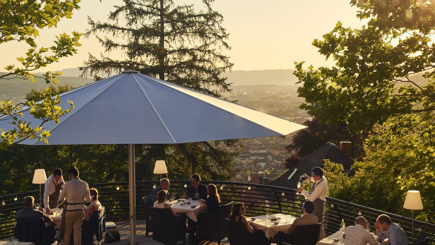 The terrace at Restaurant Rigiblick, Zurich