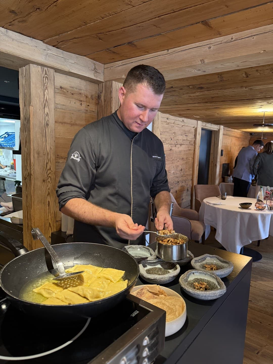 Chef Michael Gollenz cooking