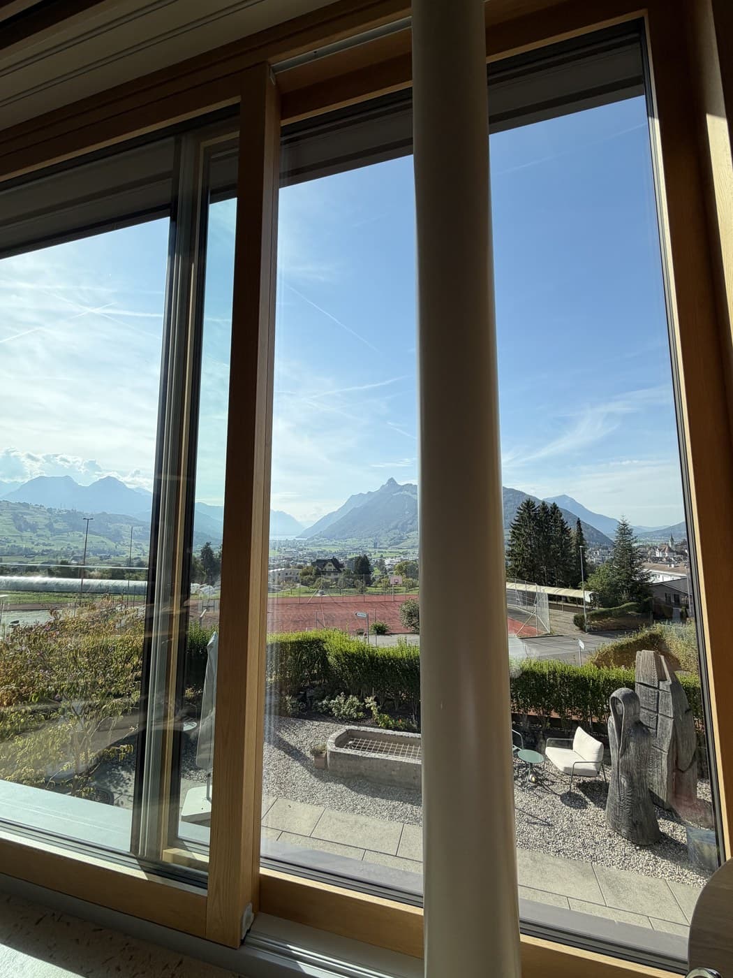 View from Magdalena's window toward the Rigi, Lake Lauerz and the valley below